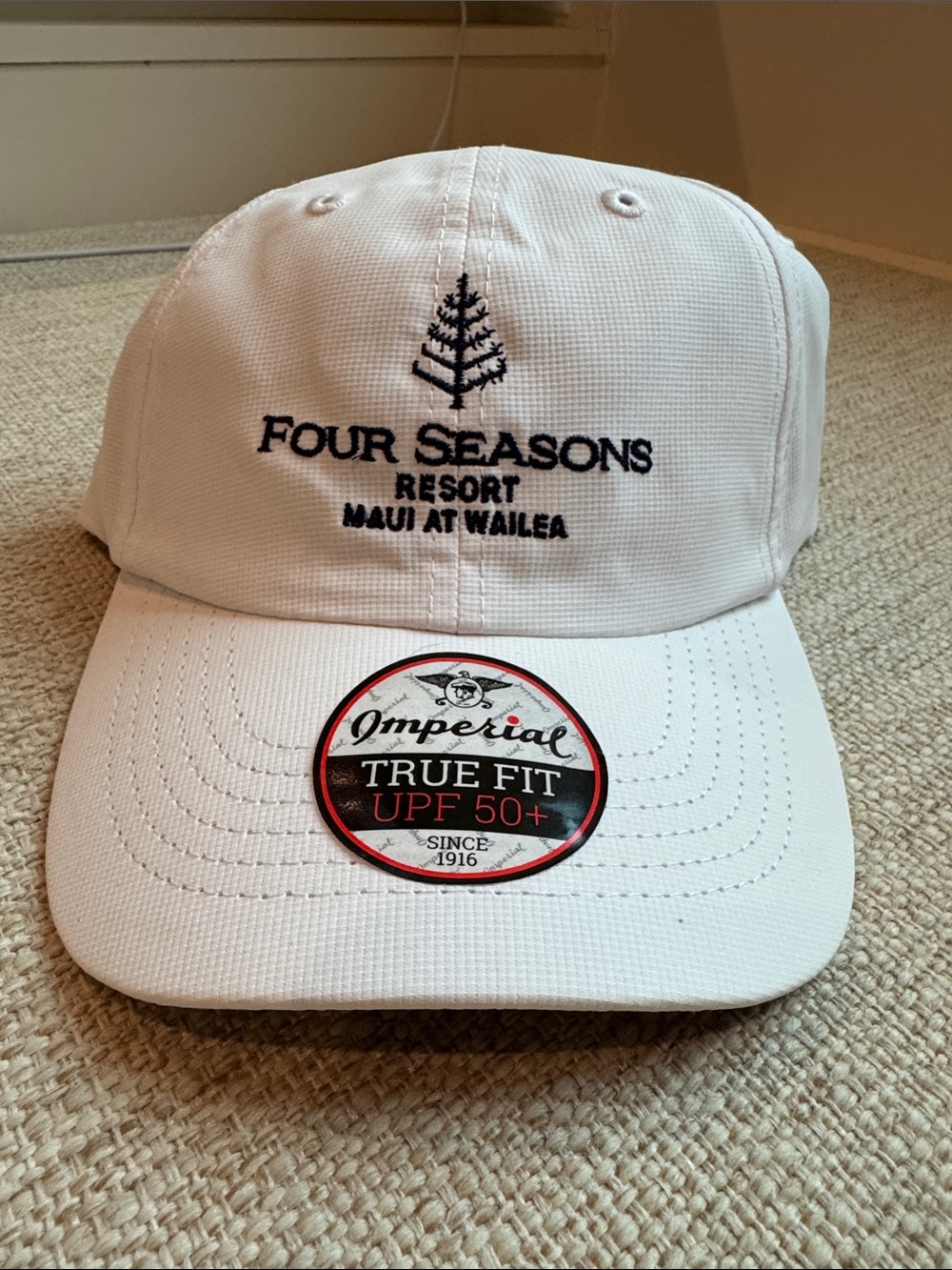 Four Seasons Resort Maui at Wailea White Embroidered Baseball Cap, NWT